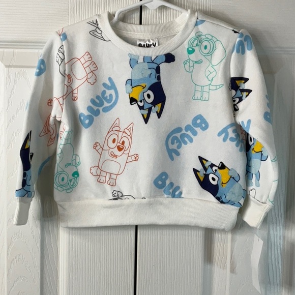 Bluey Sweatshirt Shirt Toddler Boy Size 12M - Picture 2 of 6